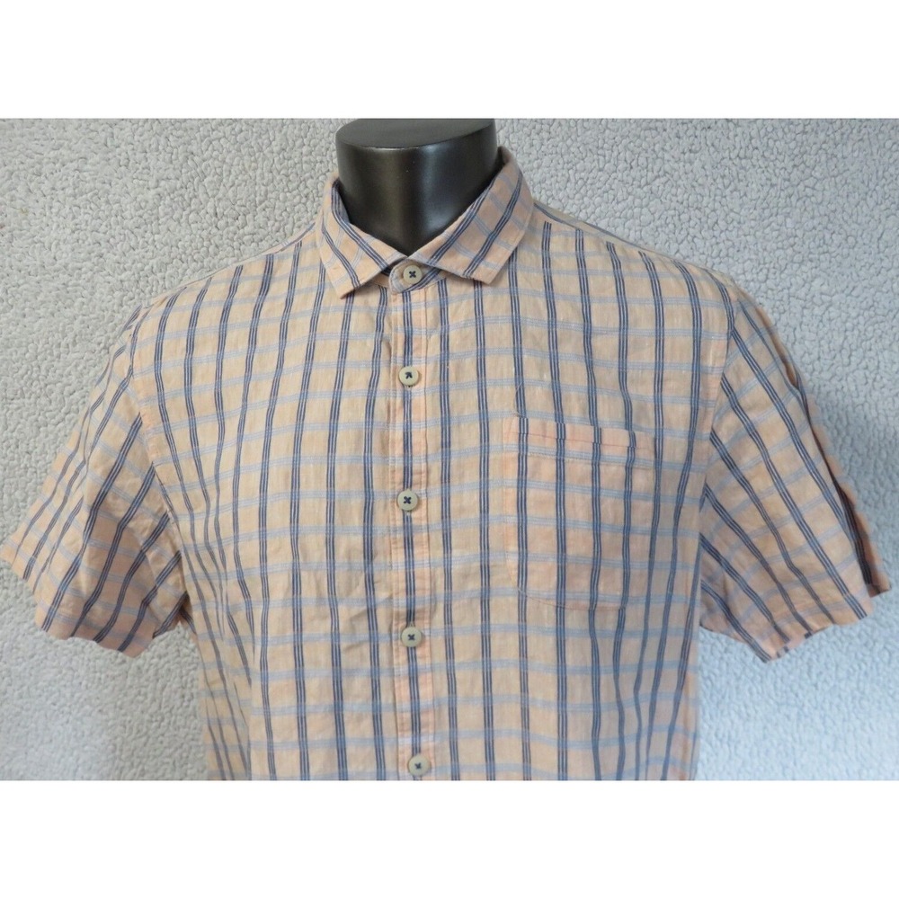 Mens Tommy Bahama Shirt Linen Size XL T37723 Short Sleeve Button Front Island